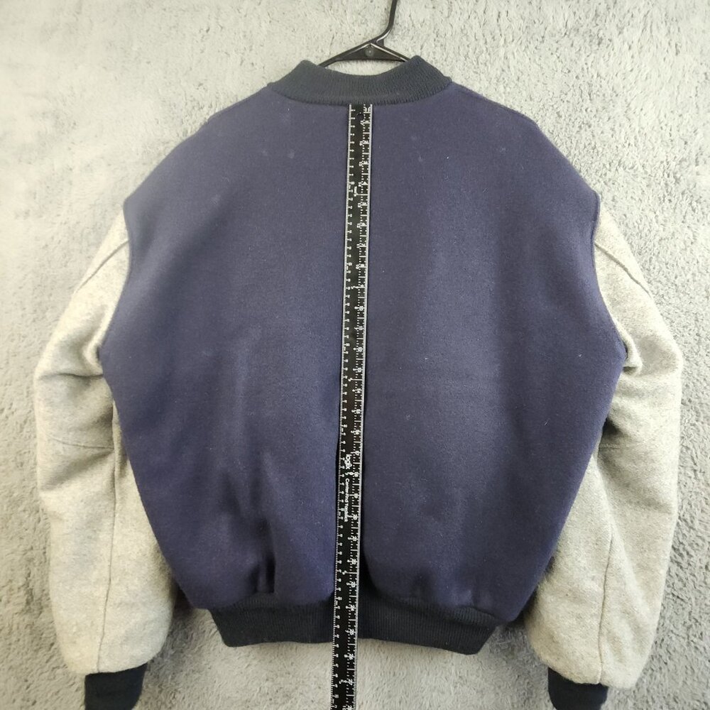 Vintage Bomber Varsity Jacket Men's Large Two Toned Wool 90's Quilted Gorpcore - Picture 9 of 14